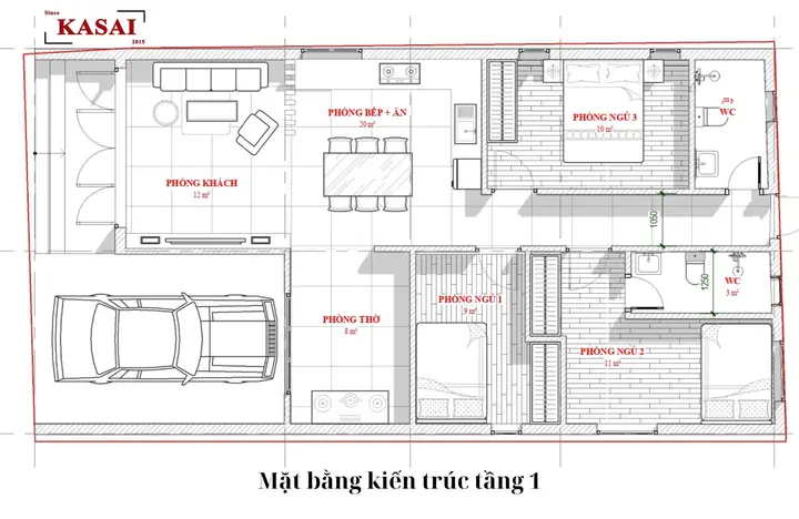 Mẫu Nhà Cấp 4 3 Phòng Ngủ 8x15m: Thiết Kế Đẹp, Công Năng Tối Ưu Mẫu Nhà Cấp 4 3 Phòng Ngủ 8x15m: Thiết Kế Đẹp, Công Năng Tối Ưu