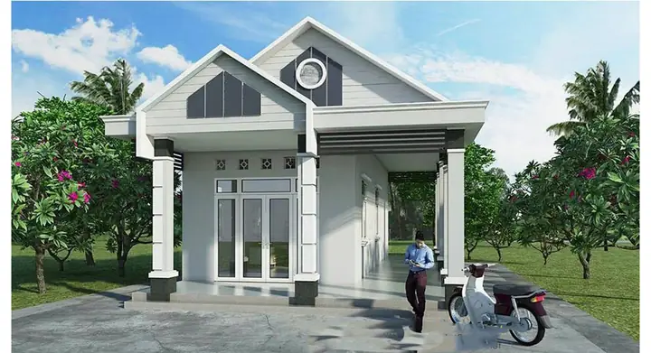 Mẫu Nhà Cấp 4 Có Hành Lang: Thiết Kế Đẹp & Tối Ưu Không Gian