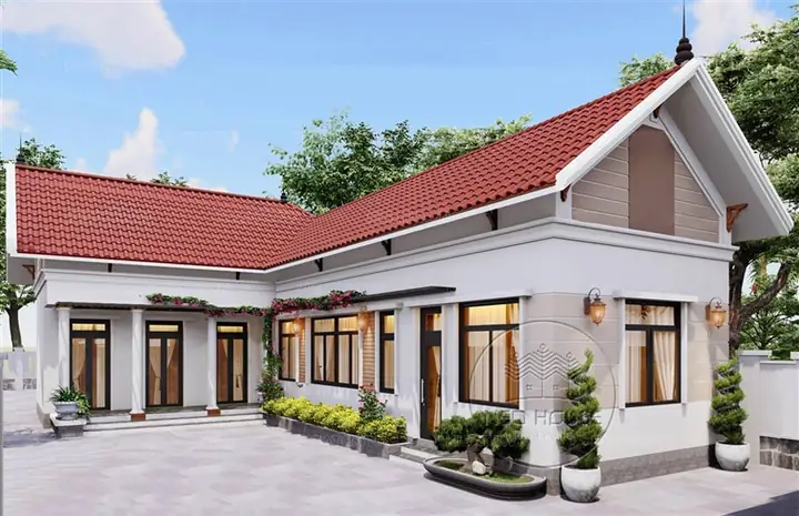 Top 80+ Mẫu Nhà Cấp 4 Chữ L Mái Thái Đẹp & Tiện Nghi 2026