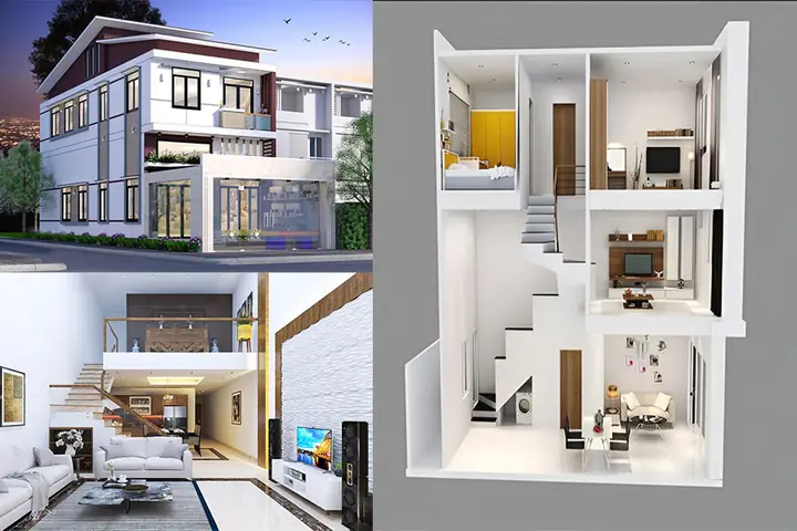 Top Mẫu Thiết Kế Nhà Phố 2 Tầng Có Gác Lửng Đẹp, Hiện Đại Và Tiết Kiệm Chi Phí