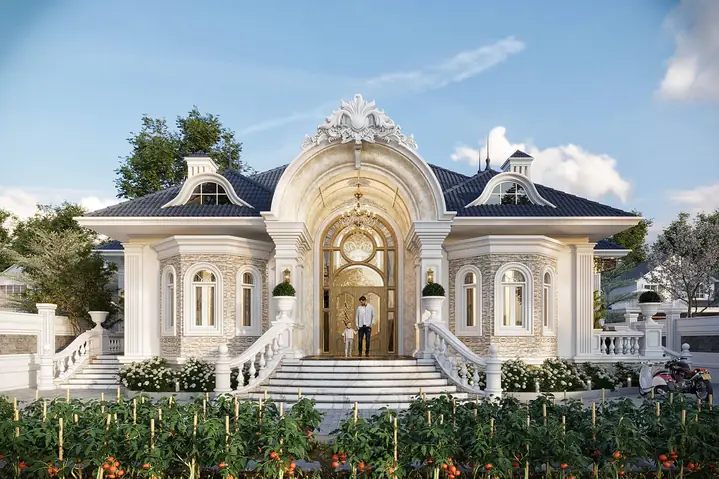 Top 100+ Mẫu Thiết Kế Nhà Vườn Tân Cổ Điển Đẹp & Sang Trọng