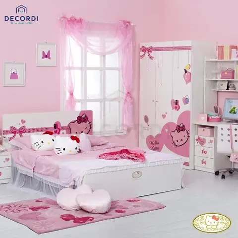 Top 30+ Mẫu Nội Thất Phòng Ngủ Hello Kitty Đẹp, Dễ Thương Cho Bé Gái