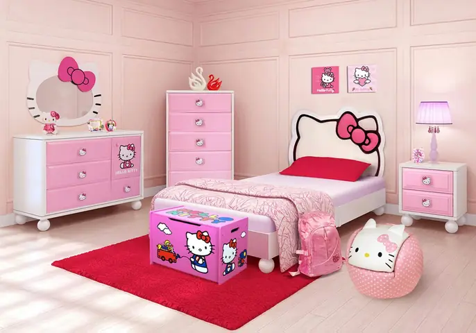 Top 30+ Mẫu Nội Thất Phòng Ngủ Hello Kitty Đẹp, Dễ Thương Cho Bé Gái