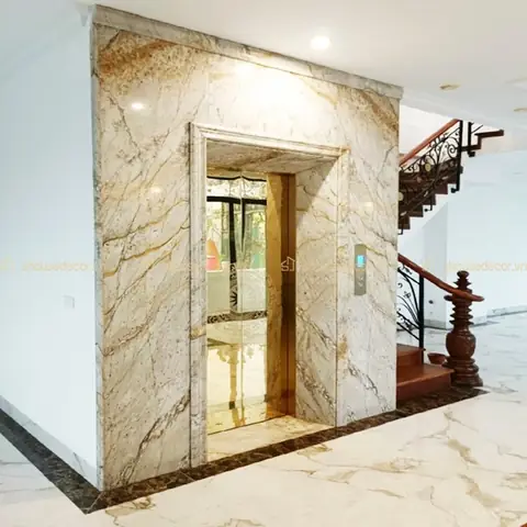 Ốp Đá Sảnh Thang Máy: Các Loại Đá, Mẫu Đẹp & Kinh Nghiệm Thi Công