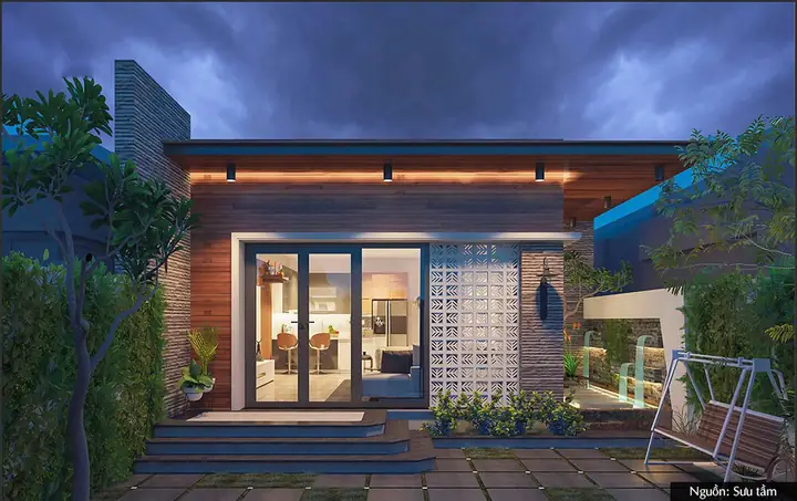 Mẫu Phối Cảnh Nhà Phố 1 Tầng Đẹp: Ý Tưởng & Thiết Kế Hiện Đại