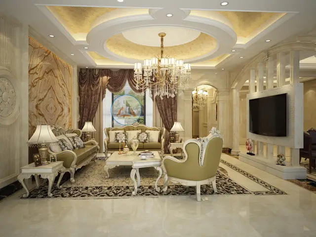 Thư Viện & Hướng Dẫn Thiết Kế Phòng Khách Tân Cổ Điển Bằng Sketchup Miễn Phí