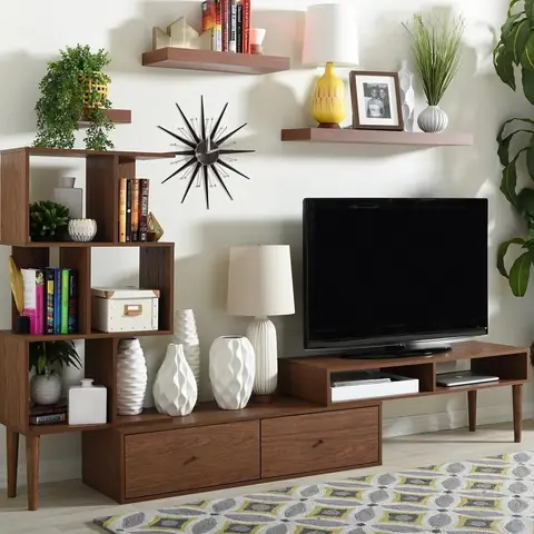 Gợi Ý Phụ Kiện Trang Trí Kệ Tivi Phòng Khách Đẹp & Ấn Tượng Nhất