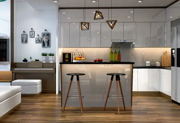 Quầy Bar Mini Trong Bếp: Mẫu Đẹp, Kích Thước Chuẩn Và Công Năng Đa Dạng