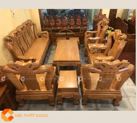 Sa Lông Gỗ Tự Nhiên: Kiểu Dáng, Chất Liệu & Cách Chọn Cho Phòng Khách Sang Trọng