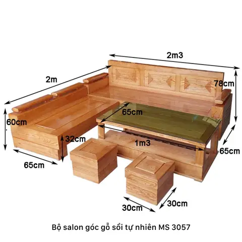 Sa Lông Gỗ Tự Nhiên: Kiểu Dáng, Chất Liệu & Cách Chọn Cho Phòng Khách Sang Trọng