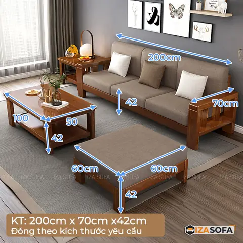 50+ Mẫu Sofa Gỗ Cho Chung Cư Nhỏ: Kích Thước, Kiểu Dáng & Kinh Nghiệm Chọn Mua