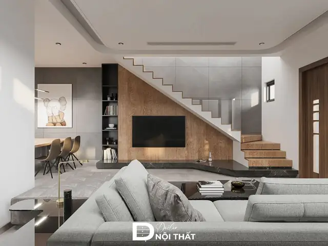 Thiết Kế Cầu Thang Phòng Khách: Mẫu Đẹp, Cách Bố Trí & Trang Trí Ấn Tượng