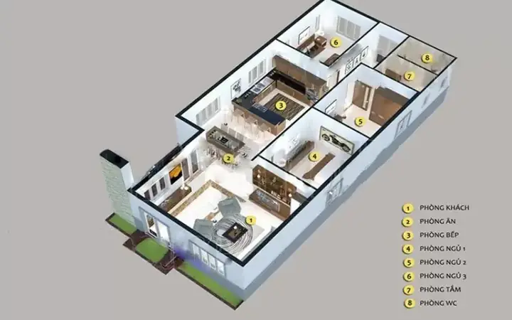 Mẫu Thiết Kế Nhà 100m2 3 Phòng Ngủ Đẹp, Công Năng Tối Ưu Cho Gia Đình Việt Mẫu Thiết Kế Nhà 100m2 3 Phòng Ngủ Đẹp, Công Năng Tối Ưu Cho Gia Đình Việt