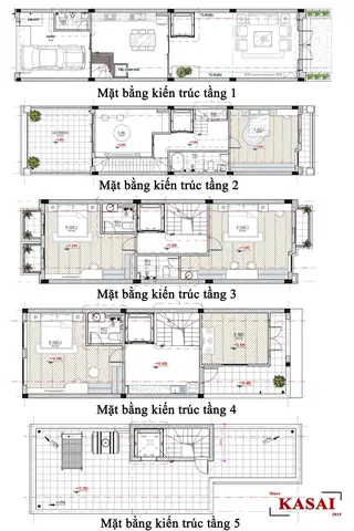 Mẫu Thiết Kế Nhà 5x20m Có Thang Máy Đẹp, Hiện Đại Cho Mọi Tầng Cao