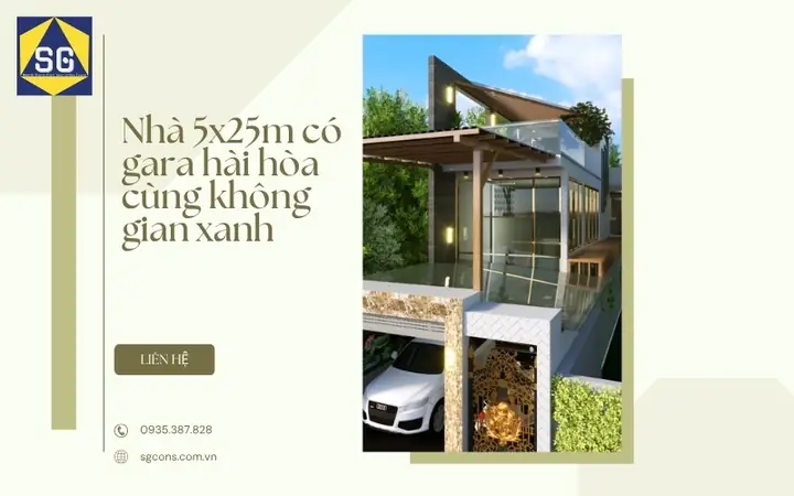 Thiết Kế Nhà 5x25m Có Gara: Mẫu Đẹp, Công Năng Tối Ưu Và Lưu Ý Quan Trọng Thiết Kế Nhà 5x25m Có Gara: Mẫu Đẹp, Công Năng Tối Ưu Và Lưu Ý Quan Trọng