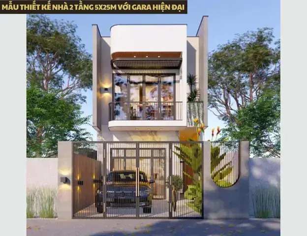 Thiết Kế Nhà 5x25m Có Gara: Mẫu Đẹp, Công Năng Tối Ưu Và Lưu Ý Quan Trọng Thiết Kế Nhà 5x25m Có Gara: Mẫu Đẹp, Công Năng Tối Ưu Và Lưu Ý Quan Trọng