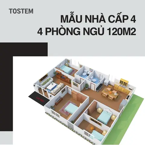 Thiết Kế Nhà Cấp 4 120m2: 99+ Mẫu Đẹp, Bố Trí 3-4 Phòng Ngủ & Chi Phí Xây Dựng Thiết Kế Nhà Cấp 4 120m2: 99+ Mẫu Đẹp, Bố Trí 3-4 Phòng Ngủ & Chi Phí Xây Dựng