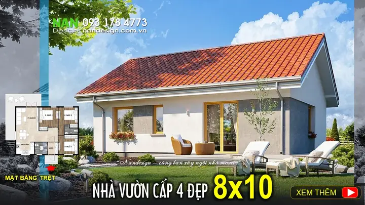 Thiết Kế Nhà Cấp 4 8x10m: Gợi Ý Mẫu Đẹp, Công Năng & Chi Phí Tối Ưu Thiết Kế Nhà Cấp 4 8x10m: Gợi Ý Mẫu Đẹp, Công Năng & Chi Phí Tối Ưu