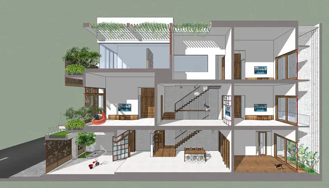 Thiết Kế Nhà Ống Thoáng Đẹp: 50+ Mẫu & Bí Quyết Tối Ưu Không Gian Thiết Kế Nhà Ống Thoáng Đẹp: 50+ Mẫu & Bí Quyết Tối Ưu Không Gian