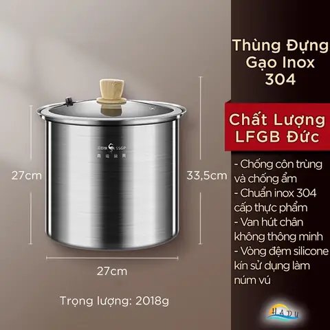 Thùng Đựng Gạo Inox 304: Lựa Chọn Thông Minh Cho Gia Đình Hiện Đại Thùng Đựng Gạo Inox 304: Lựa Chọn Thông Minh Cho Gia Đình Hiện Đại