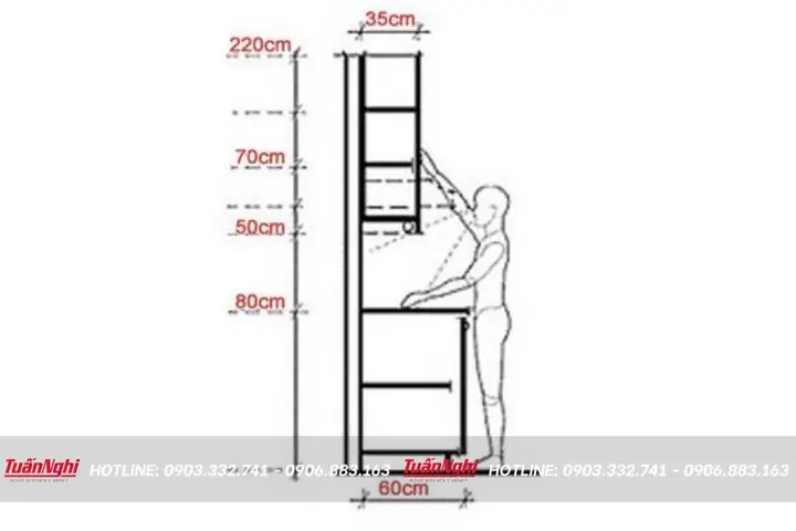 Tiêu Chuẩn Thiết Kế Bếp: Kích Thước, Kích Thước Tủ & Diện Tích Tối Ưu Tiêu Chuẩn Thiết Kế Bếp: Kích Thước, Kích Thước Tủ & Diện Tích Tối Ưu