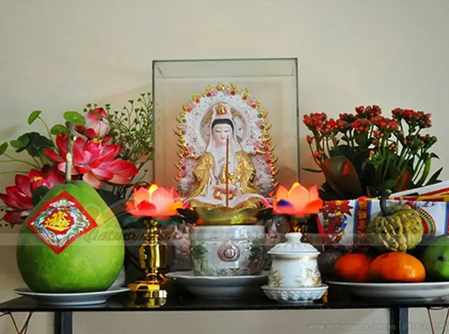 Hướng Dẫn Chi Tiết Cách Trang Trí Bàn Thờ Mẹ Quan Âm Đẹp Và Chuẩn Phong Thủy