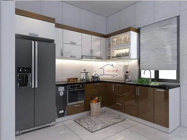 Tủ Bếp Acrylic Chữ L: Các Mẫu Đẹp, Lưu Ý Chọn Lựa & Báo Giá Chi Tiết