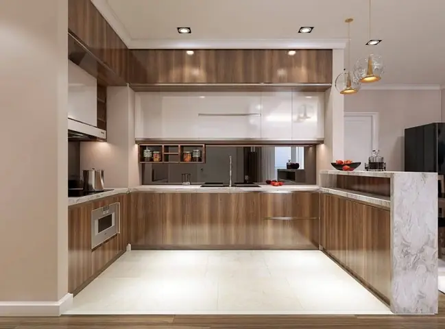 Tủ Bếp Acrylic Vân Gỗ: Mẫu Đẹp, Báo Giá, Chất Lượng & Kinh Nghiệm Chọn Mua