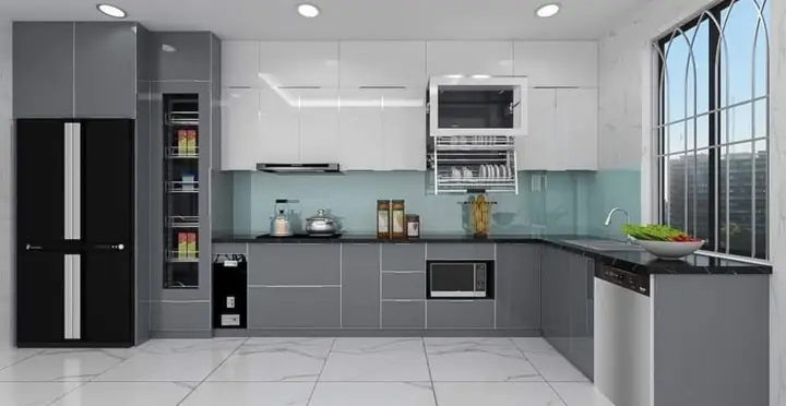 Tủ Bếp Chữ L Có Cửa Sổ: Mẫu Đẹp, Thiết Kế Thông Minh & Kinh Nghiệm Chọn Lựa