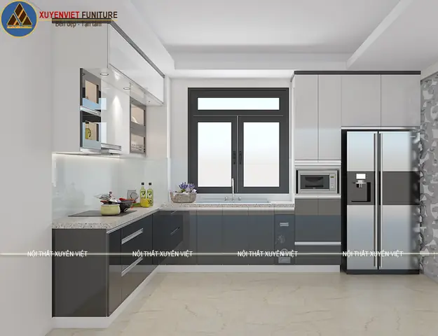 Tủ Bếp Chữ L Có Cửa Sổ: Mẫu Đẹp, Thiết Kế Thông Minh & Kinh Nghiệm Chọn Lựa