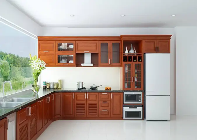 Tủ Bếp Chữ L Có Cửa Sổ: Mẫu Đẹp, Thiết Kế Thông Minh & Kinh Nghiệm Chọn Lựa