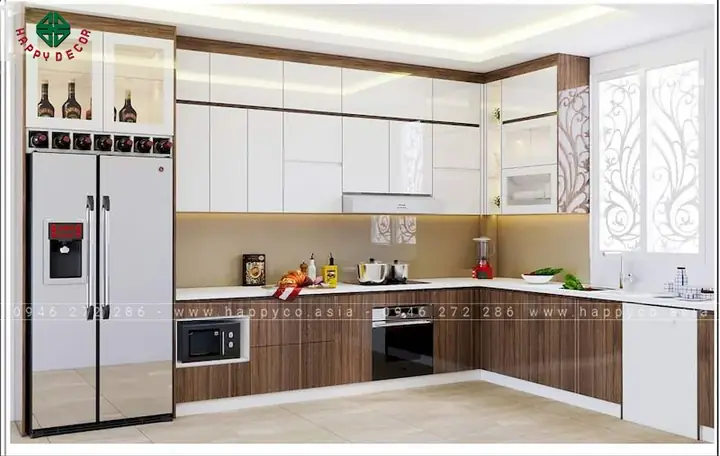 Tủ Bếp Chữ L Có Cửa Sổ: Mẫu Đẹp, Thiết Kế Thông Minh & Kinh Nghiệm Chọn Lựa