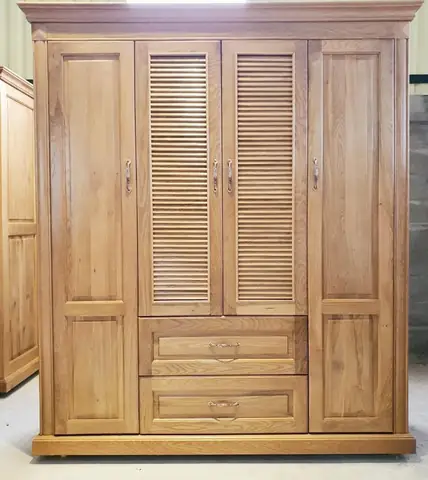 Tủ Gỗ Sồi 4 Cánh: Mẫu Mã, Kích Thước & Kinh Nghiệm Chọn Mua Tốt Nhất