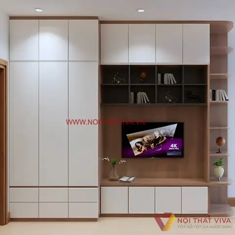 Top 50+ Mẫu Tủ Kết Hợp Kệ Tivi Đẹp, Tiết Kiệm Diện Tích & Nâng Tầm Không Gian Sống