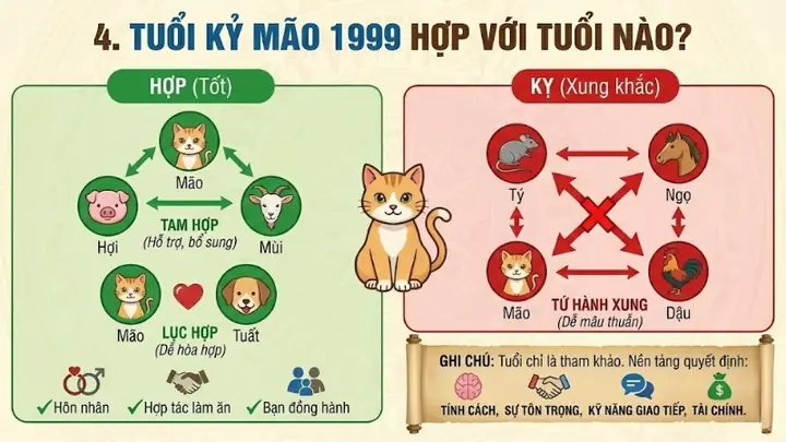 Tuổi Kỷ Mão 1999 Hợp Với Tuổi Nào Trong Hôn Nhân Và Làm Ăn?