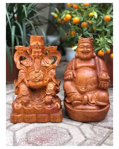 Tượng Ông Địa Bằng Gỗ: Mẫu Mã, Chất Liệu & Lưu Ý Chọn Mua