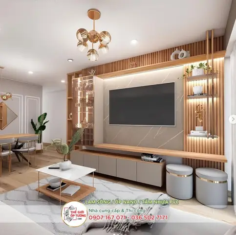 Top 10+ Vật Liệu Trang Trí Phòng Khách Phổ Biến & Xu Hướng 2025